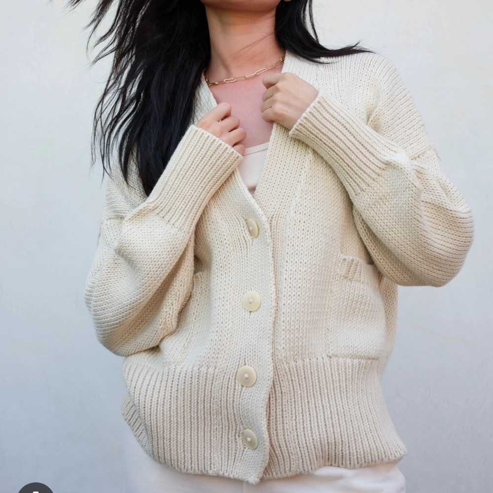 Mate the Label Bone Knit Cardigan